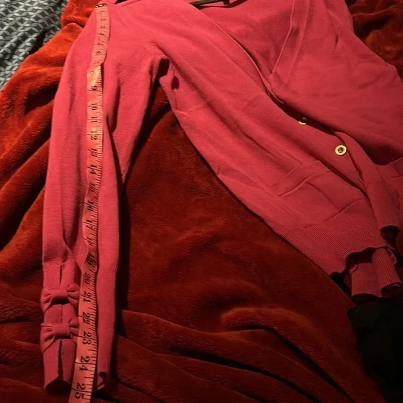 Juicy Couture Pink knit button down  Cardigan Sz Small - Picture 10 of 12